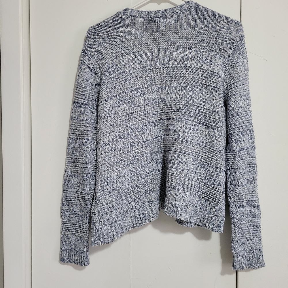 Women's Blue Knit Cardigan - Picture 5 of 7